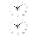 thumbnail image 1 of Reloj colgante moderno con espejo de amor, decoración de pared, números romanos, silencioso, acrílico, para oficina, 2 piezas, 1 of 6
