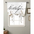 thumbnail image 2 of Pastoral Botanical Tie Up Curtains for Kitchen Bathroom Bedroom Windows 45 Inch Length, Vintage Fall Wheat Autumn Botanical Balloon Drape Curtains Shade Rod Pocket Drapery Curtain Panel, 42"x45", 2 of 7