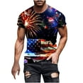 thumbnail image 2 of cllios 4th of July T Shirts for Men Red White and Blue Graphic Tees Lightweight Short Sleeve Workout Tshirts Independence Day Patriotic American Flag Shirts, 2 of 5