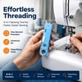 thumbnail image 2 of 4-in-1 Needle Threader, Sewing Machine Needle Threader, Needle Threader for Sewing Machine, Multifunctional Automatic Quick Threading Tool, with Seam Ripper, Ruler Scale, and Magnifier，Red-1pcs, 2 of 8
