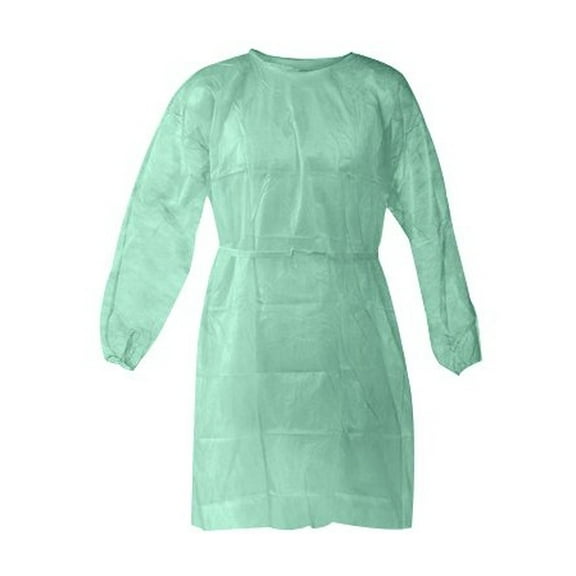 Disposable Green Isolation Gown Size Universal, Qty 25 Pcs