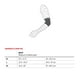 thumbnail image 2 of Codera de lacrosse con forma de G, con forma de G, sin bisagras, color blanco, 2 of 3