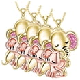thumbnail image 2 of Collar Elefante High Monaco ElephantNeck03 4 Pzas Dorado/Rosa Metal, 2 of 4