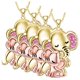 thumbnail image 2 of Collar Elefante High Monaco ElephantNeck03 4 Pzas Dorado/Rosa Metal, 2 of 4