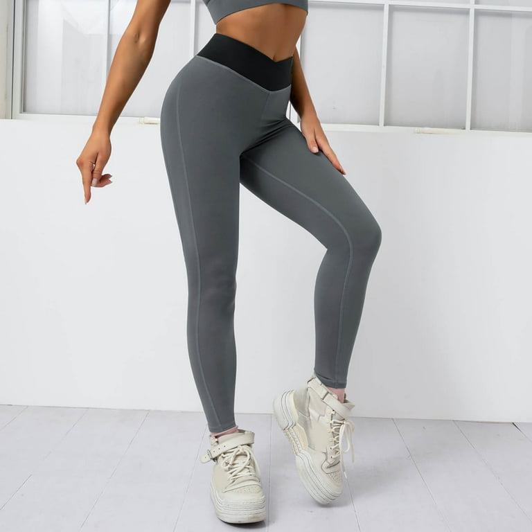 YWDJ Tights for Women Leggings Plus Size High Waist Yoga Short Abdomen Control  Training Running Yoga Pants Black S 