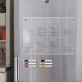 thumbnail image 6 of 1 Set of Acrylic Sheet Clearance! Acrylic Calendar Magnetics Board for Fridge Reusable Magnetics Planning Whiteboard Workout Board for Refrigerator Includes 6 Markers with Calendar Board 6Ml, 6 of 8