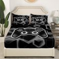 thumbnail image 3 of Erosebridal Teenager Gamepads Full Sheet Sets,Video Game Bedding Full Size,Geometric Theme Bed Sheets Set Full Size,Microfiber Gamer Bedroom Decorative,4-Piece, 3 of 7