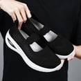 thumbnail image 5 of Wide Width Shoes for Women, Office Shoes, Womens Walking Shoes, Women's Woven Orthopedic Breathable Soft Shoes Arch Support, Diabetes Foam Shoes Walking Anti-Skid Sports Shoes, Black 8, 5 of 6