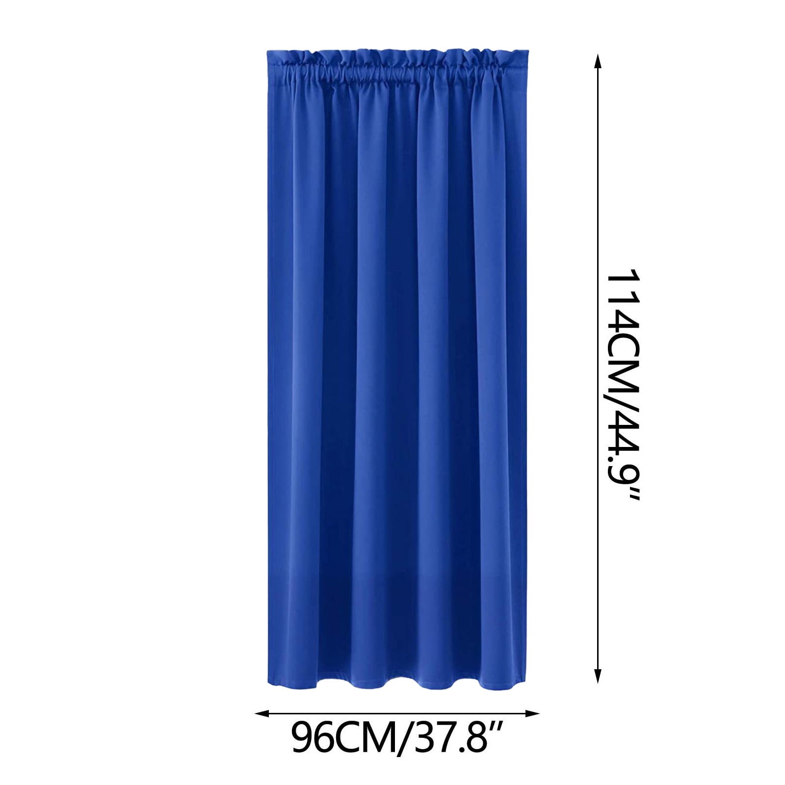 JeashCHAT 2 Panels Blackout Curtains for Bedroom and Living Room, Thermal Insulated Window Curtains Solid Color Rod Pocket Drapes Window Treatments, 45 x 38 inch, Blue