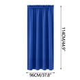 thumbnail image 3 of Btomtd Heat Insulating Blackout Curtains for Living Room, Scandinavian Solid Color Curtains for Bedroom, Silk Like Kitchen Curtains - 37.79"x44.88", Blue, 3 of 4