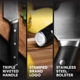 thumbnail image 4 of Set de Cuchillos de Chef MasterChef 5 Piezas con Estuche de Lona de Acero Inoxidable Alto Carbono, 4 of 7