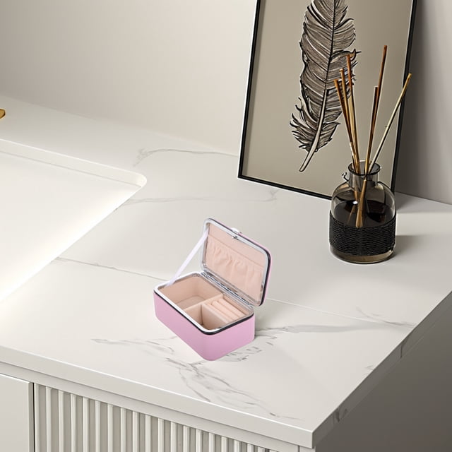 Houderco Organizador De Joyería Rosa Ligero Y Compacto Ideal Para Viajes Y Almacenamiento