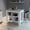 Light Gray, variant on Light Oak Kitchen Island with Antibacterial Function - Fits Various Kitchen Corners