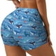 thumbnail image 1 of Fotbe Blue Fish Shorts Sin Costuras – Shorts Deportivos de Cintura Alta para Mujer, Elásticos para Gimnasio, Yoga, Running o Ciclismo-Medium, 1 of 8