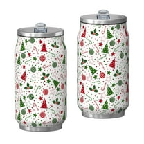 12 Oz Christmas Coffee Travel Mug with Lid, Double Wall Vacuum Reusable Stainless Steel Water Bottle Leak Proof Insulated Hot Cold Coffee Cup Gift for Women Mens(1pcs)