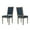 Navy Blue/Dark Brown, variant on GDF Studio Margaret French Country Fabric Upholstered Dining Chairs, Set of 2, Navy Blue