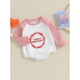 thumbnail image 3 of Bagilaanoe Newborn Baby Girl Oversized Romper Sweatshirt Long Sleeve Bodysuits Letter Print Pullover 3M 6M 12M 18M 24M Infant Casual Tee Tops, 3 of 8
