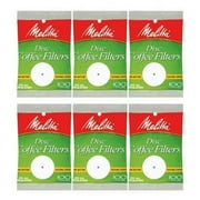 Melitta White Disc Coffee Filter, 100 Count Pack of 6