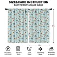 thumbnail image 2 of Beagle and Bone Blue Pattern Insulated Teens Curtains Set Of 2, Bedroom Essentials, Toddler Room Decor 52x84in(132x213cm), 2 of 5