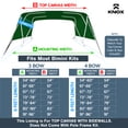 thumbnail image 2 of Knox T36H-H3 91-96 in. Universal 3 Bow Bimini Top with Storage Boot for Boats, Hunter Green, 2 of 7