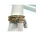 thumbnail image 5 of 14K Yellow Gold Finish Silver Round Cut Diamond Engagement Wedding Bridal Ring Set For Gift, 5 of 5