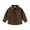 Coffee, variant on TIREOW Girls and Boys Corduroy Shirts Jackets Collared Button Front Solid Color Shirts Coat Spring Autumn Casual Shirts Top