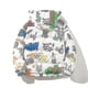 thumbnail image 3 of Chaqueta de algodón con capucha con diseño de graffiti Chaqueta de algodón Chaqueta de algodón cálida con capucha Top, 3 of 5