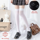 thumbnail image 2 of Medias de silicona antideslizantes adelgazantes a media pantorrilla medias por encima de la rodilla finas de estilo japonés para mujer para primavera y verano, 2 of 5