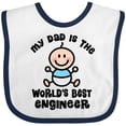 thumbnail image 3 of Inktastic Worlds Best Engineer Dad Boys Baby Bib, 3 of 4