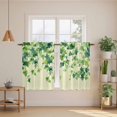 thumbnail image 2 of Country Leaves Kitchen Curtains 54 Inch Length, Green Leaf Branches Vine Botanical Rustic Tiers Curtains for Bathroom Bedroom Cafe, Light Filtering Small Window Treatment Drapes 2 Panels 42"Wx54"L, 2 of 8