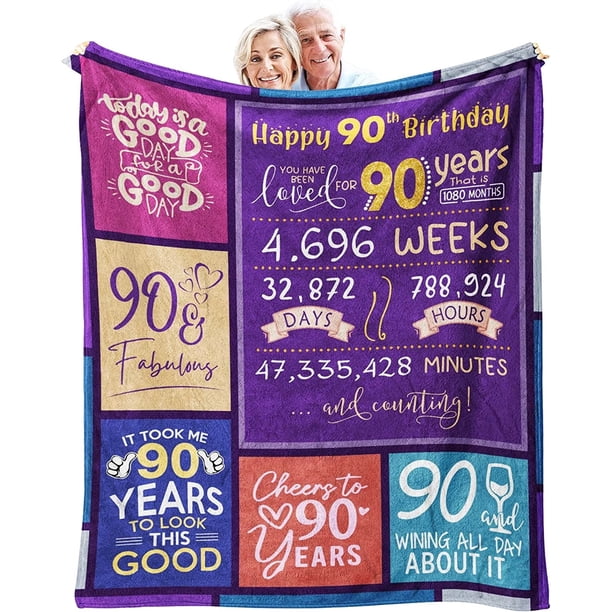 LHSHID 75th Birthday Gifts for Women or Men Gifts for 75 Year Old Woman 75th Birthday Decorations for Women 75 Birthday Party Decorations for Men 75 Birthday Gifts Throw Blanket 60x80in