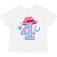 thumbnail image 3 of Inktastic Four with Cowgirl Hat Star and Horseshoe Girls Toddler T-Shirt, 3 of 5