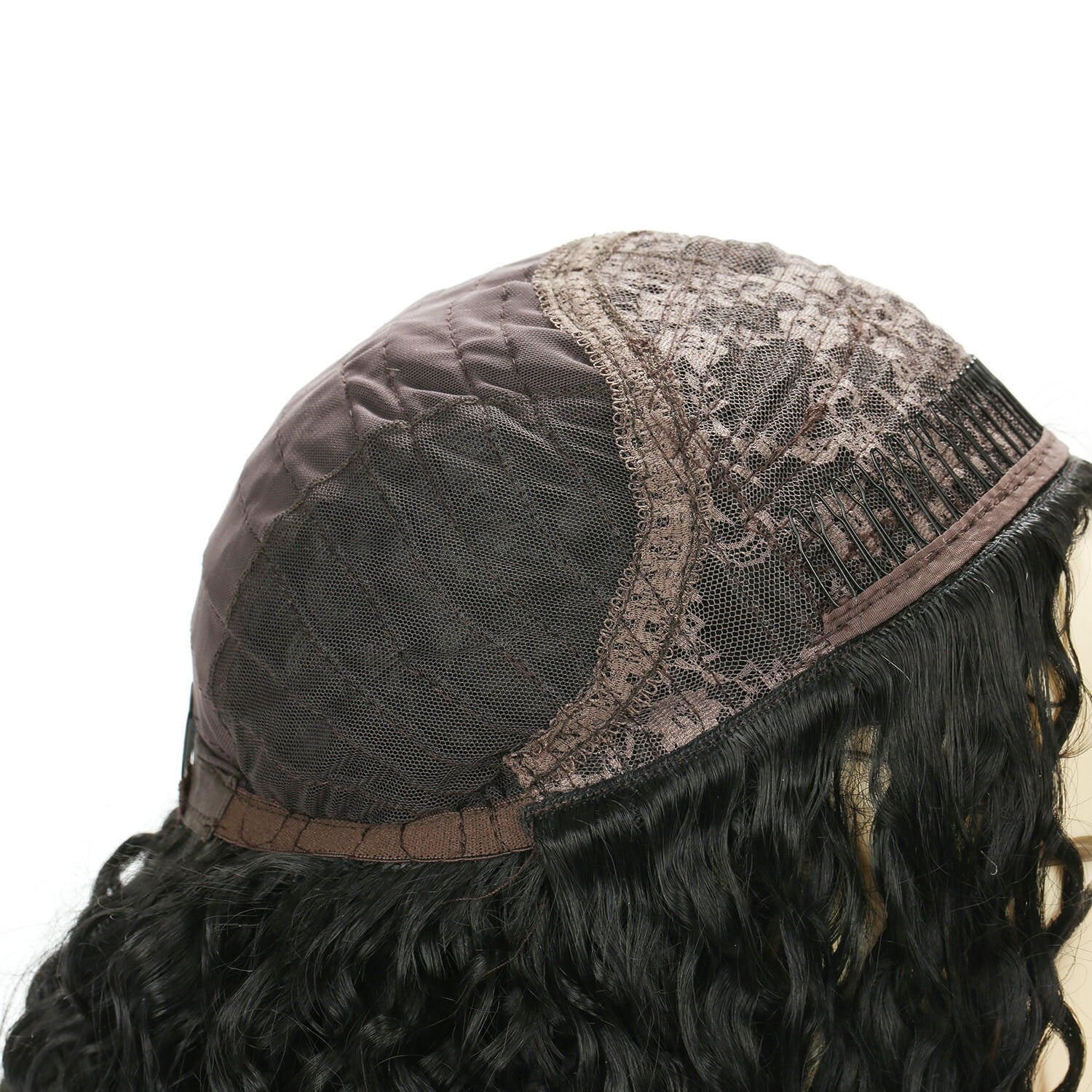 Quick Weave Synthetic Curly Half Wig Natural Black
