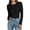 Black, variant on Womens Tops Lace Design Long Sleeve Knit Top Casual Basic Round Neck Tee for Ladies Fashion T Shirts for Women Green S