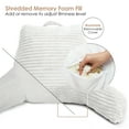 thumbnail image 4 of Clara Clark Backrest Pillow with Arms, Medium, White, 4 of 6