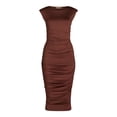thumbnail image 3 of Sofia Jeans Women's and Women's Plus Sleeveless Open Back Midi Dress, Below Knee Length, Sizes XS-5X, 3 of 4