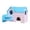 blue E, variant on Small Animal Hideout Wooden Hamster House, Small Animal Hideout with Climbing Ladder Exercise Toys Luxury Two Layers Hut for Chinchilla, Rat, Mice Pink