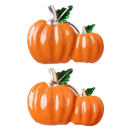 

Yixx 2Pcs Napkin Ring Holders Durable Eye-catching Lightweight Anti-rust Elegant Decorative Metal Desktop Decorative Pumpkin Napkin Buckle for Hotel