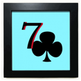 thumbnail image 1 of Happiness Neptune Club 7 Poker Black Square Frame Picture Wall Tabletop, 1 of 3