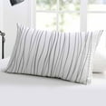 thumbnail image 5 of Gray Throw Pillow Cover 16 x 24 Inch Decorative Pillow Cover Abstract Lines Gradient Minimalist Modern Texture Lumbar Pillowcase Seasonal Rectangle Cushion Case for Couch Sofa Bed Living Room, 5 of 7