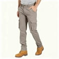 thumbnail image 2 of Xcmzpl Pantalon Cargo Homme Solide Randonnée Travail Taille Élastique Décontracté Extérieur Léger Voyage avec Poches, 2 of 7
