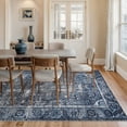 thumbnail image 3 of Bloom Rugs Washable Non-Slip 8' x 10' Rug - Blue Traditional Oriental Area Rug for Living Room, Bedroom, Dining Room, and Kitchen - Exact size: 8' x 10', 3 of 9