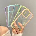 thumbnail image 2 of Transparent Candy Color Bumper Phone Case For iPhone 15 14 13 Mini 12 11 Pro Max XR XS X 7 8 Plus SE3 Soft Shockproof Back Cover, 2 of 6