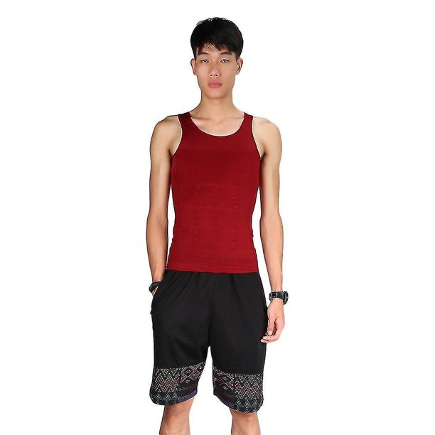 Chaleco adelgazante liwang para hombre camisa delgada control del vientre S-xxl