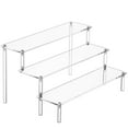thumbnail image 2 of Riforla New Acrylic Transparent Figurine Display Shelf with Stepped Design Rack B 20X8CM, 2 of 9