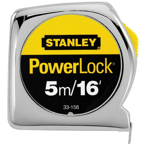 Stanley 33-158 PowerLock Classic Tape Rule, 3/4" x 16', Chrome, Each