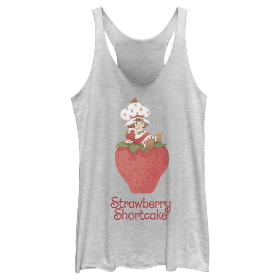 Women's Strawberry Shortcake Cutie on a Strawberry Racerback Tank Top