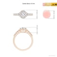 thumbnail image 5 of ANGARA Natural 0.52 Ct. Diamond Halo Ring in 14K Rose Gold for Women (Ring Size: 3), 5 of 10
