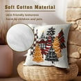 thumbnail image 4 of Christmas Throw Pillow Covers 16x16, Gingerbread Buffalo Plaid Xmas Trees Decorative Pillow Cases Soft Cotton Square Cushion Cover for Bed Sofa Car Winter Holiday Decor Set of 2, 4 of 4