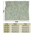 thumbnail image 4 of ZNDUO Lightweight Microfiber Bed Blanket, Vintage Elegant Floral Art Pattern Super Soft Flannel Cozy Throw Blankets, 80"x60", 4 of 8
